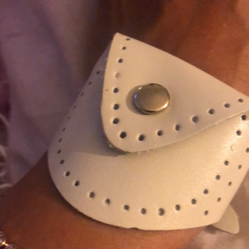 wrist wallet leather purse wristband handmade by meee I craft put it on purse - Picture 2 of 7